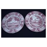 2- 1935 Wedgwood US Naval Academy Mulberry Plates