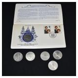 6 British Crown Commmemorative Coins