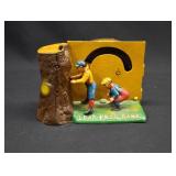 Reproduction Cast Iron LEAP FROG Mechanical Bank