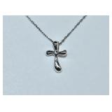 Tiffany & Co. Elsa Peretti Sterling Cross Necklace