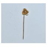 18kt Gold and Diamond Lapel Pin 1.6 grams