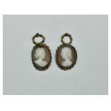 2 Italian 19th Cent Carnelian Shell Cameo Pendants