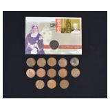 1898-1967 Collection of 1 Pence Penny Coins