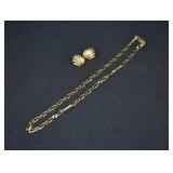 MONET Figaro Necklace & Shell Earrings