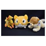 3 Plush Animal Toys- 1 is Squishable