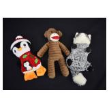 3 Small-Medium Breed Plush Dog Toys