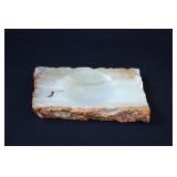 Mid Century Carved Onyx Stone Ashtray