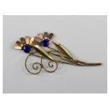 Vintage VAN DELL 12kt Gold Filled Brooch 9.3 grams