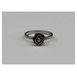.830 Silver Ring from Europe Size 1.7 grams