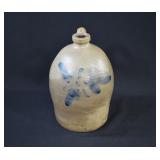Antique Cobalt Salt Glazed Stoneware Jug