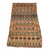 80 Year Old Moroccan Wool Kilim Flat Weave Rug