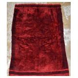 Moroccan Red Plush Wool Beni Ourain Tribal Rug