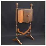 Copper Lined Walnut Tobacco Smoking Cabinet Stand