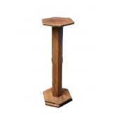 Arts & Crafts Mission Hexagon Oak Column Pedestal