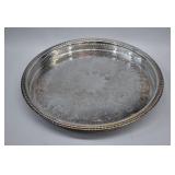 International Silverplate Gallery  Edge Round Tray