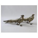 Pair of MCM French Silver Plated Pheasant Figures
