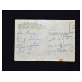 1962 NY GIANTS Football Team Autographed Postcard