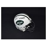 JOE NAMATH Autographed NY Jets Riddell Mini Helmet