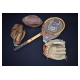 LOT- Group Vintage Sports Equipment