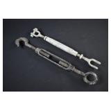 2 Vintage Nautical Maritime Boat Metal Turnbuckles
