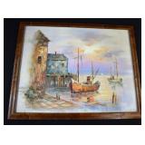 L. Corsari Nautical Harbor Scene Print