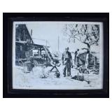 Signed Lionel Barrymore POINT MUGU Etching