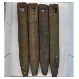 4 Antique Cast Iron Window Sash Weights