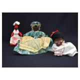 GROUP LOT- 2 Black Americana Dolls & Toaster Cover