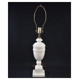 Neoclassical Carved Alabaster Table Lamp
