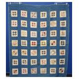 65' x 83' 1880 Antique CROSS IN THE SQUARE Quilt