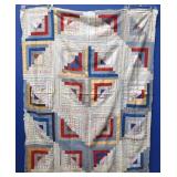 60' x 75' Antique LOG CABIN Quilt Topper