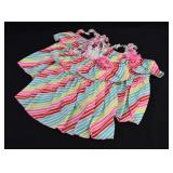 3 Large Dog Striped Dresses