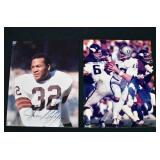 JIM BROWN & KENNY STABLER Autographed Photos w/COA