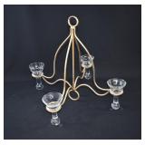 Crystal & Wrought Iron Candle Chandelier
