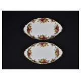 2 Royal Albert OLD COUNTRY ROSES Sandwich Trays