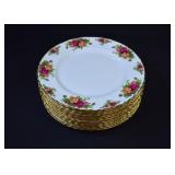 10 Royal Albert OLD COUNTRY ROSES Dinner Plates