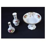 Royal Albert OLD COUNTRY ROSES Compote & Bud Vases