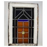 1910-30 Art Deco Stained Glass Window Panel