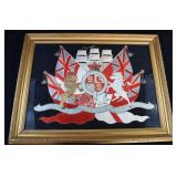 Framed British Navy Sailor's Woolie Woolwork