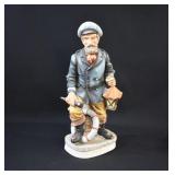 Large Bisque Porcelain Ship's Captain Statue