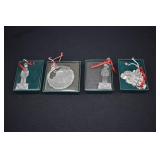 4 Pewter Maryland Governor Christmas Ornaments