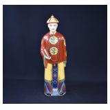 18' Hand Painted Chinese Emperor Figure Statue