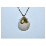 12kt Gold Filled Chain Sterling Vermeil Shell 6.5g