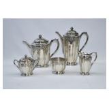 HER MAJESTY 5-pc  Silverplated Coffee Tea Service