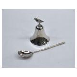 Danbury Plated Songbird Bell & Condiment Spoon