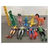 Gumby & Justice League Plastic Flexible Toys