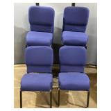 12 Upholstered Chairs W/Metal Legs