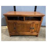Wood TV Entertainment Console W/Cabinets