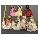 7 Vintage Plastic Dolls
