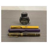 Lot of 3 Fountain Pens & Ink